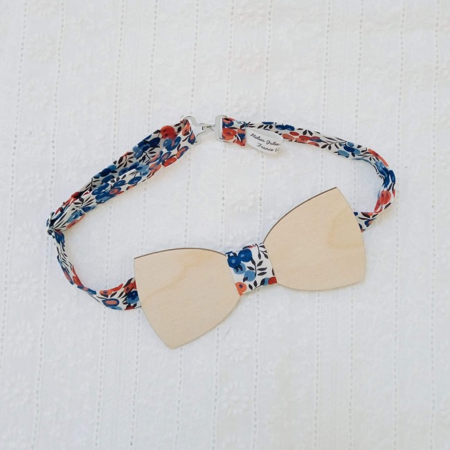 Noeud pap en bois (liberty au choix!)