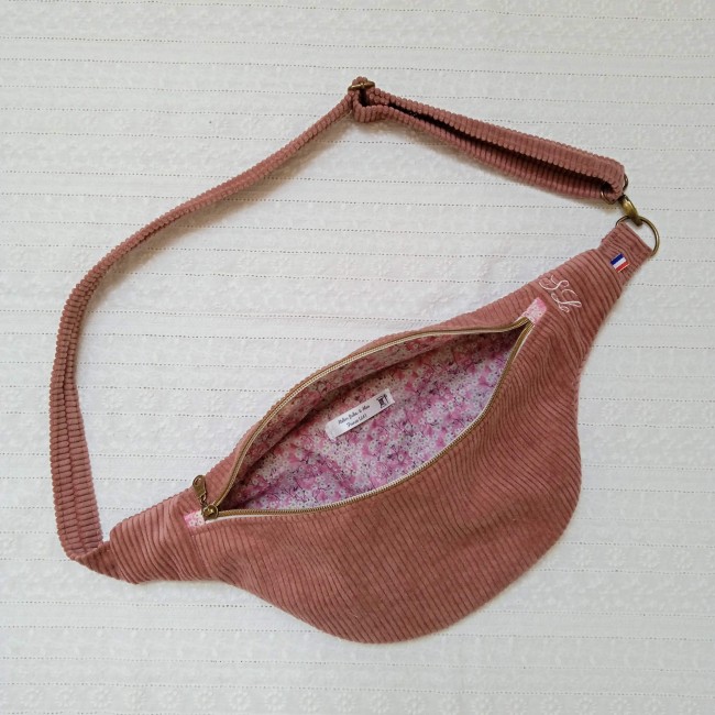 sac banane bandoulière XL, fait main, surmesure, velours côtelé au choix