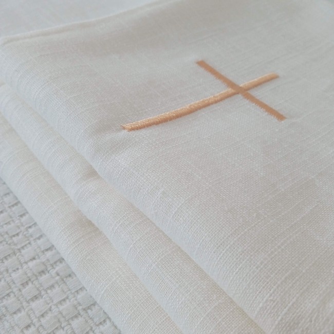 Écharpe de baptême adulte en stock! faite main, en LIN, broderie croix et colombe, idéale pour un baptême à Pâques. Envoi immédiat! Écharpe de baptême adulte en stock! faite main, en LIN, broderie croix et colombe, idéale pour un baptême à Pâques. Envoi immédiat!