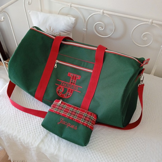 trousse licette assortie au sac polochon petite trousse, idéale pour le maquillage ou les accessoires de coiffure, à personnaliser avec broderie prénom