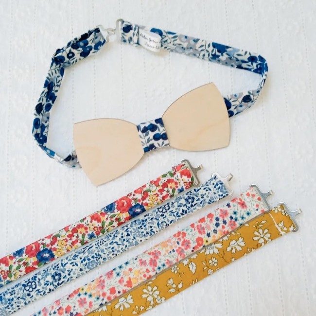 Noeud pap en bois (liberty au choix!)