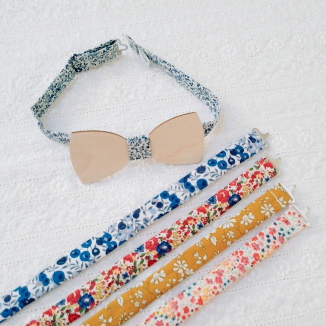 Noeud pap en bois (liberty au choix!)