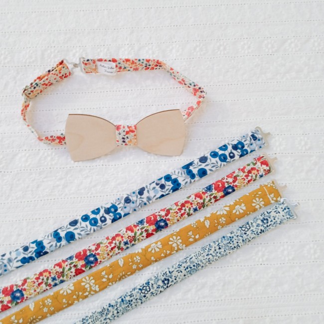 Noeud pap en bois (liberty au choix!)