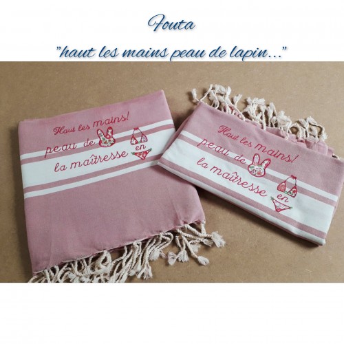 fouta personnalisée pour la maîtresse