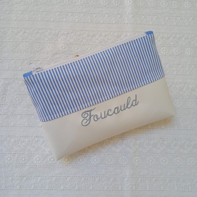 trousse licette petit format, personnalisable avec broderie, fait main petite trousse, idéale pour le maquillage ou les accessoires de coiffure, à personnaliser avec broderie prénom