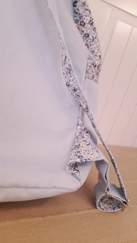 sac à dos maternelle zippé, fait main, tissu liberty au choix, personnalisable avec broderie