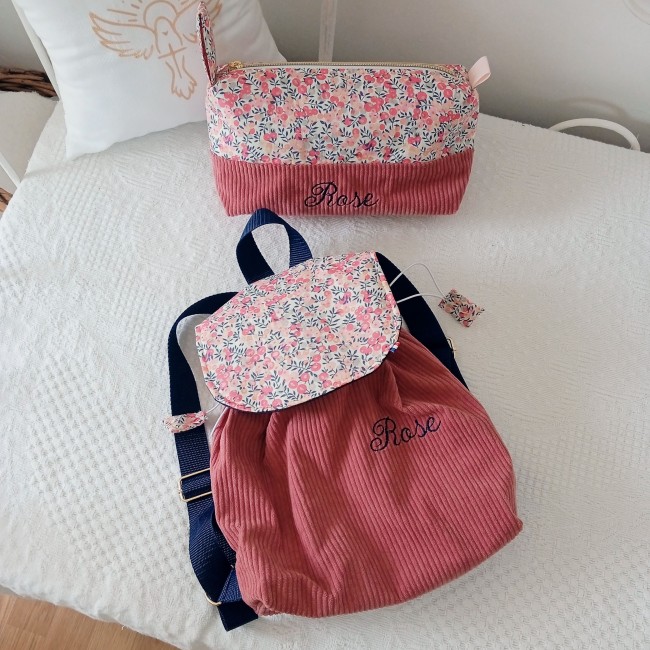 sac à dos enfant, crèche ou maternelle, entièrement fait main et personnalisé avec broderie, tissus au choix, nombreux liberty!