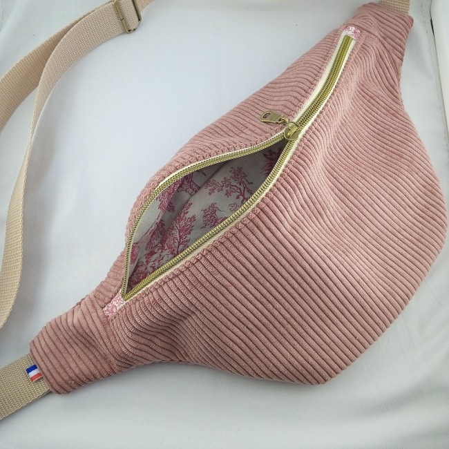 sac banane bandoulière XL, fait main, surmesure, velours côtelé au choix