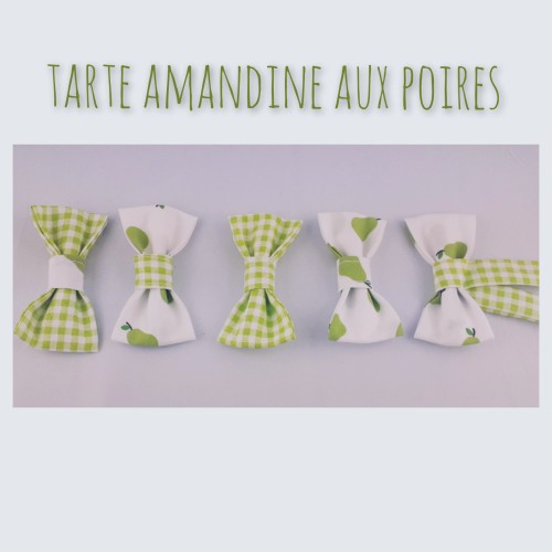 barrettes nœud vichy et fruits