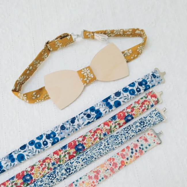 Noeud pap en bois (liberty au choix!)