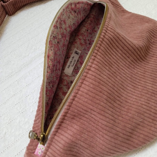 sac banane bandoulière XL, fait main, surmesure, velours côtelé au choix