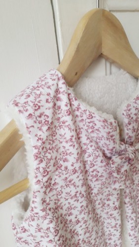 Gilet de berger enfant sherpa (tissu au choix!)