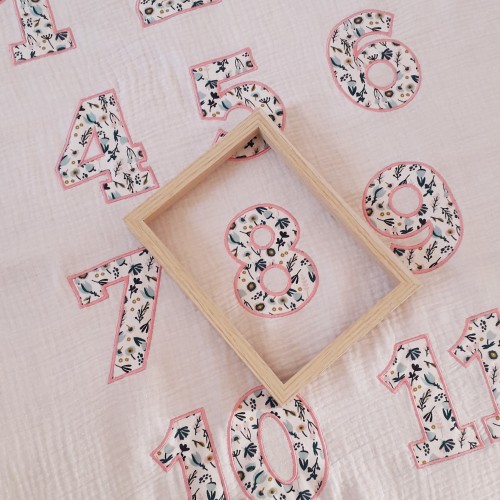 couverture étapes bébé brodé par mois