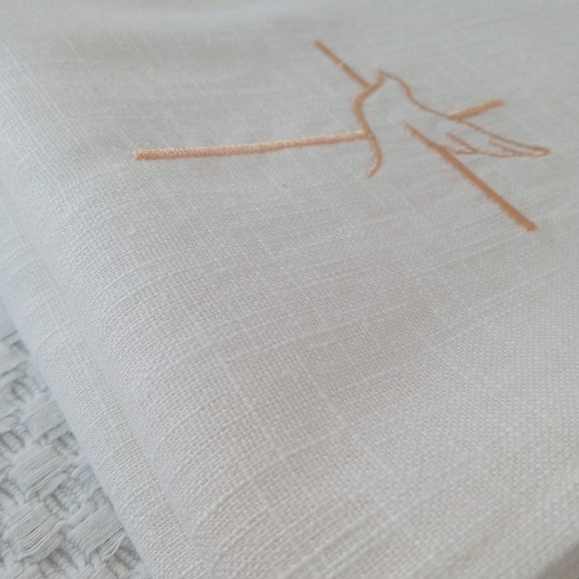 Écharpe de baptême adulte en stock! faite main, en LIN, broderie croix et colombe, idéale pour un baptême à Pâques. Envoi immédiat! Écharpe de baptême adulte en stock! faite main, en LIN, broderie croix et colombe, idéale pour un baptême à Pâques. Envoi immédiat!