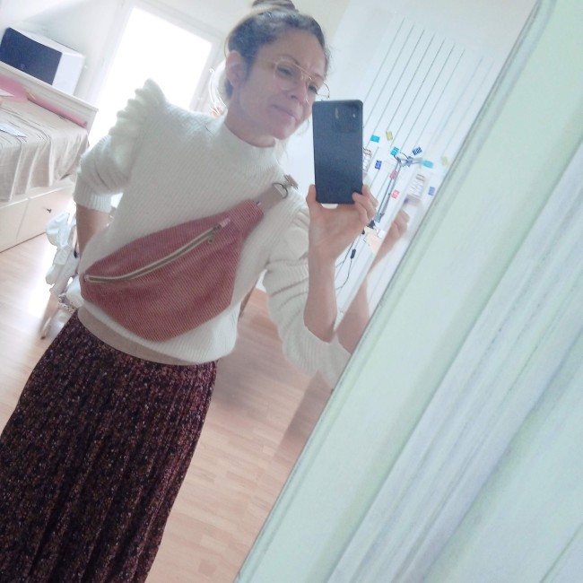 sac banane bandoulière XL, fait main, surmesure, velours côtelé au choix