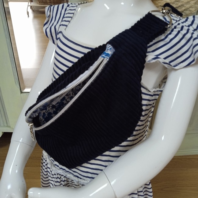 sac banane bandoulière adulte ou enfant, fait main, personnalisable, couleur au choix, velours ou toile canvas