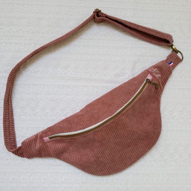 sac banane bandoulière XL, fait main, surmesure, velours côtelé au choix