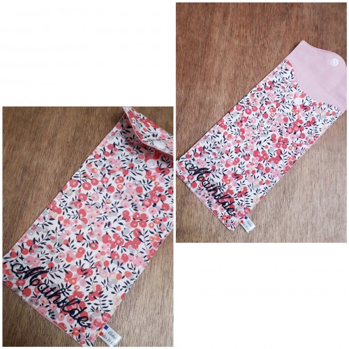 étui à brosse à dent liberty! doublure étanche, tissu au choix, personnalisable avec broderie du prénom