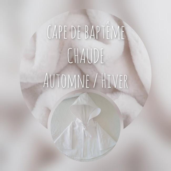 cape de baptême chaude pour l'hiver