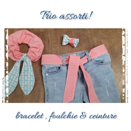 accessoire de coiffures indispensable! le foulchie! chouchou doté d'un joli noeud foulard, réalisé à la main selon votre tissu préféré