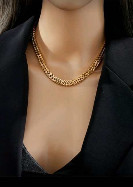 Collier tressé en acier inoxydable 1