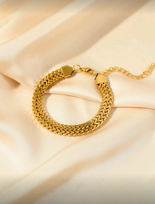 Bracelet tressé en acier inoxydable