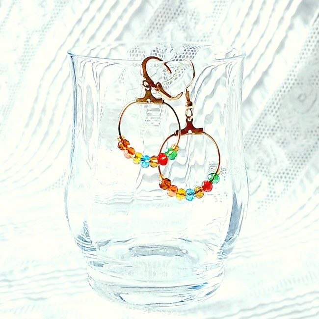 Créoles de 2 cm en acier inoxydable doré