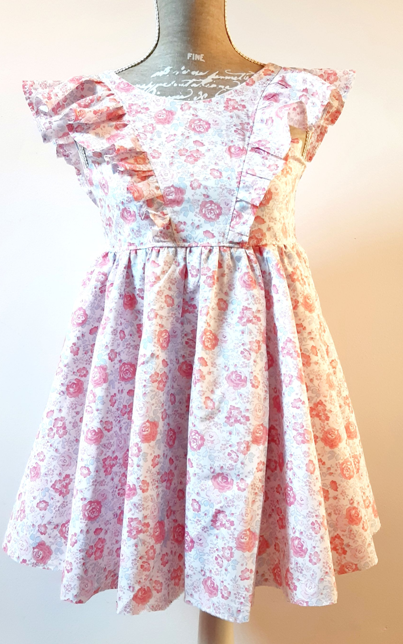 robe Lola dos nu buste volanté jupe cercle froncée Liberty exclusif Félicité Fairy | 4pommes