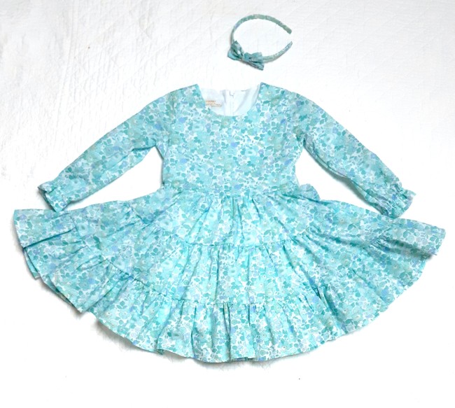 robe Carmen Betsy splash serre-tête assorti