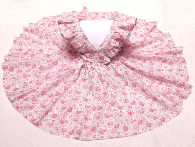 vue dos ampleur jupe robe Lola dos nu buste volanté jupe cercle froncée Liberty exclusif Félicité Fairy | 4pommes