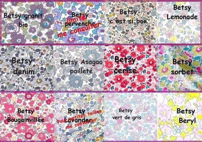 Tissus Liberty Betsy exclusifs