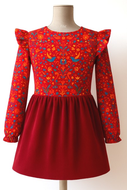 robe haut 12 days of Christmas jupe velours rouge