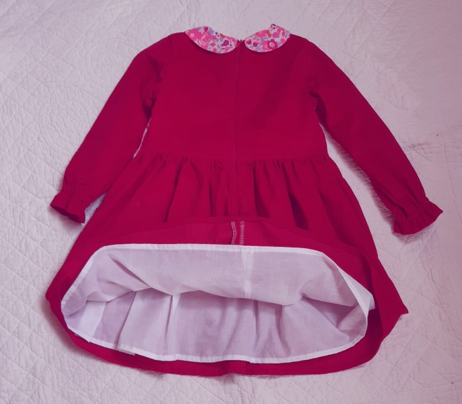 vue doublure robe patricia velours framboise Liberty Betsy cassis|4pommes