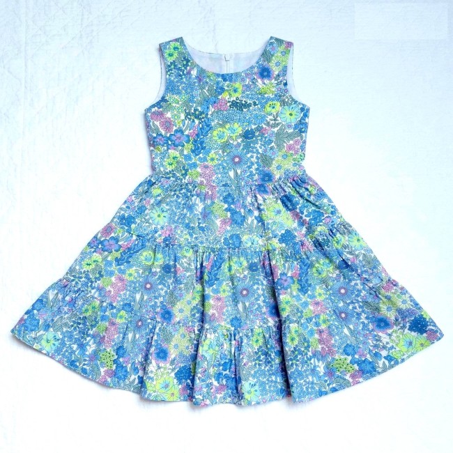 vue devant robe Carmen Liberty Margaret Annie fluo givré | 4pommes