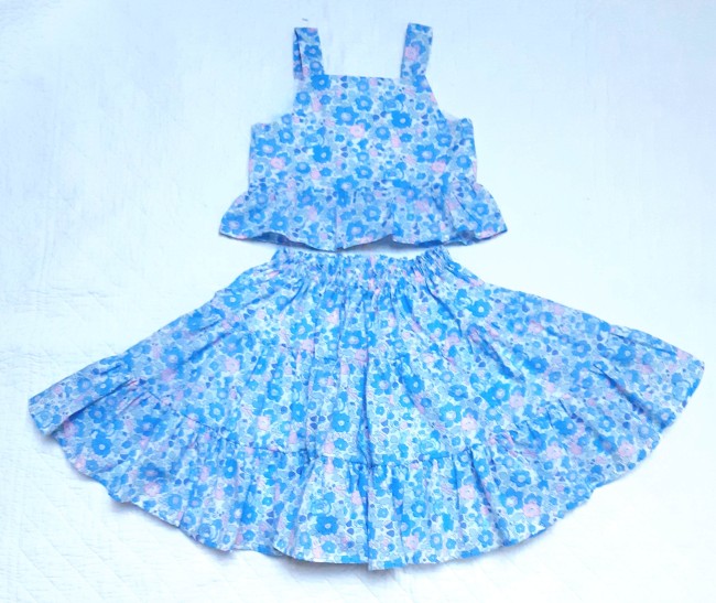 ensemble crop top et jupe Carmen betsy bermuda | 4pommes