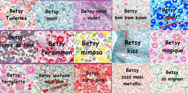 Tissus Liberty Betsy exclusifs |4pommes