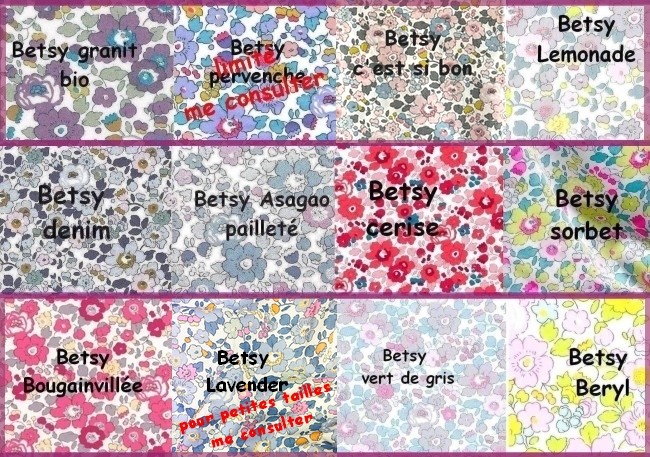 Tissus Liberty Betsy exclusifs