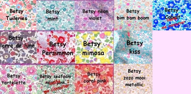 Tissus Liberty Betsy exclusifs |4pommes