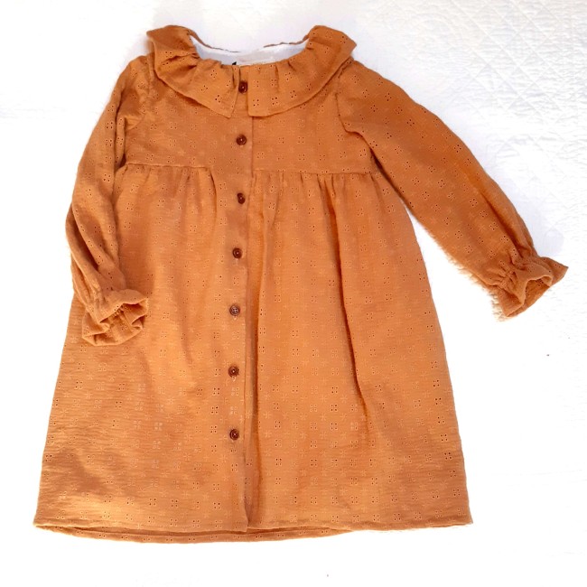 robe ML broderie anglaise caramel