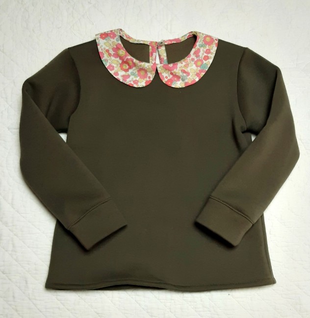 sweat kaki col Betsy je t aime