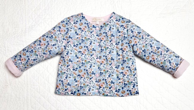 vue devant veste matelassée Liberty Betsy denim|4pommes
