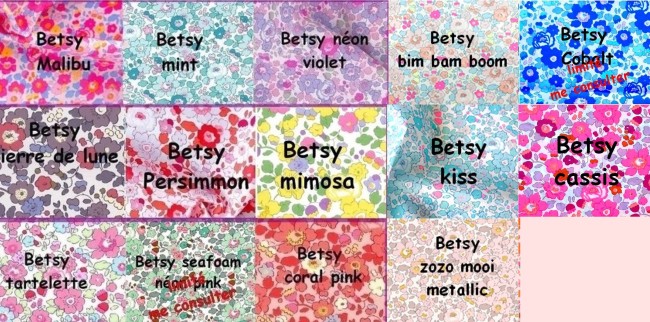 Tissus Liberty Betsy exclusifs