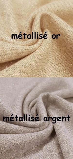 vue french terry pailleté or et argent|4pommes