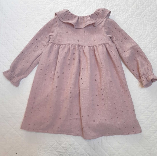 robe dble gaze brodee rose dos