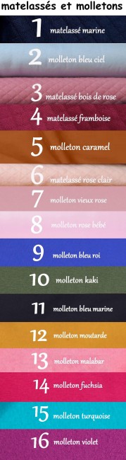 nuancier tissuthèque sweat molletons et matelassé|4pommes