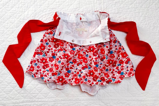 vue ouvert short effet jupe culotte Betsy cerise | 4pommes