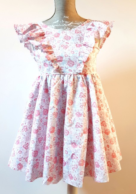 robe Lola dos nu buste volanté jupe cercle froncée Liberty exclusif Félicité Fairy | 4pommes