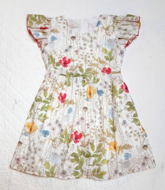 robe Amélie dos nu volants aux épaules Liberty exclusif Irma