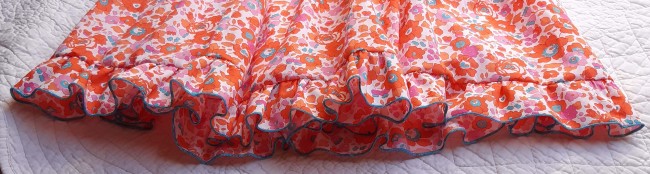 vue volant bas robe Sidonie smocks Liberty Betsy clémentine taille 4ans en stock|4pommes