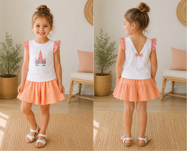 vue porté ensemble Stella Liberty Betsy clementine broderie anglaise abricot|4pommes